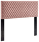 Angela King Performance Velvet Headboard - Dusty Rose