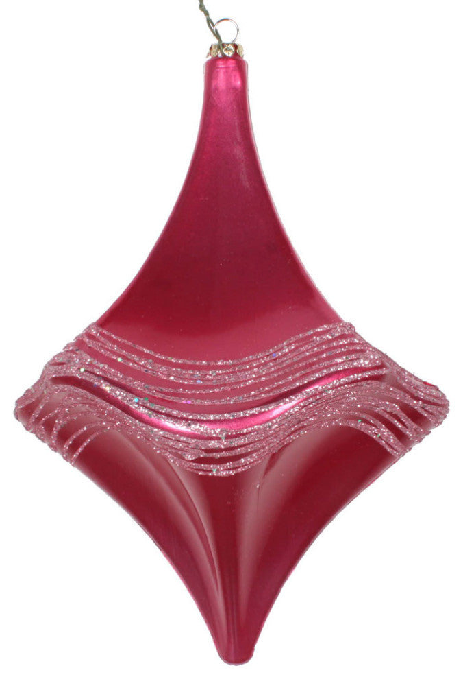 Vickerman 8" Mauve Candy Glitter Drop Ornament