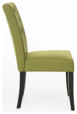 GDF Studio Nasima Green Fabric Dining Chairs, Set of 2