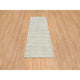 Beige Hand Loomed Variegated Textured Modern Design Wool Runner Rug, 2'6"x7'10"