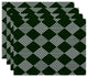 Decorative Holiday Placemat, Set of 4 Geometric, Green