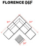 Florence 6 Piece Outdoor Wicker Patio Furniture Set 06f