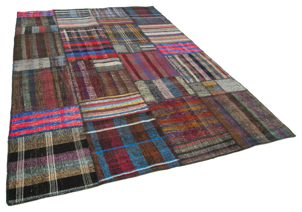 Rug N Carpet - Handmade Anatolian 6' 9'' x 10' 2'' Vintage Patchwork Kilim Rug