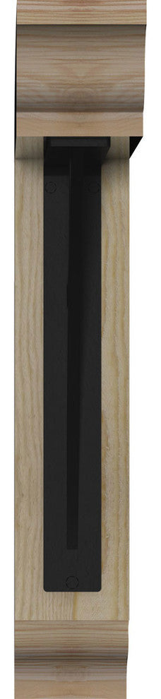 Galveston Traditional Ironcrest Bracket Triple Brace, 4"x20"x23", 4" Thick