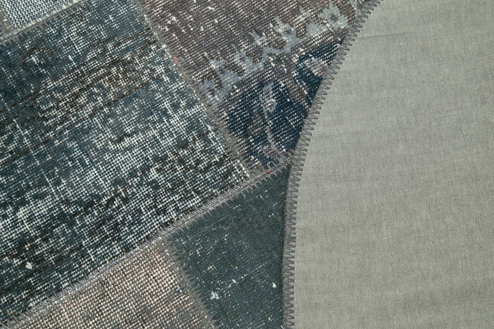 Rug N Carpet - Handmade Oriental 5' 1" x 5' 1" Decorative Round Patchwork Rug