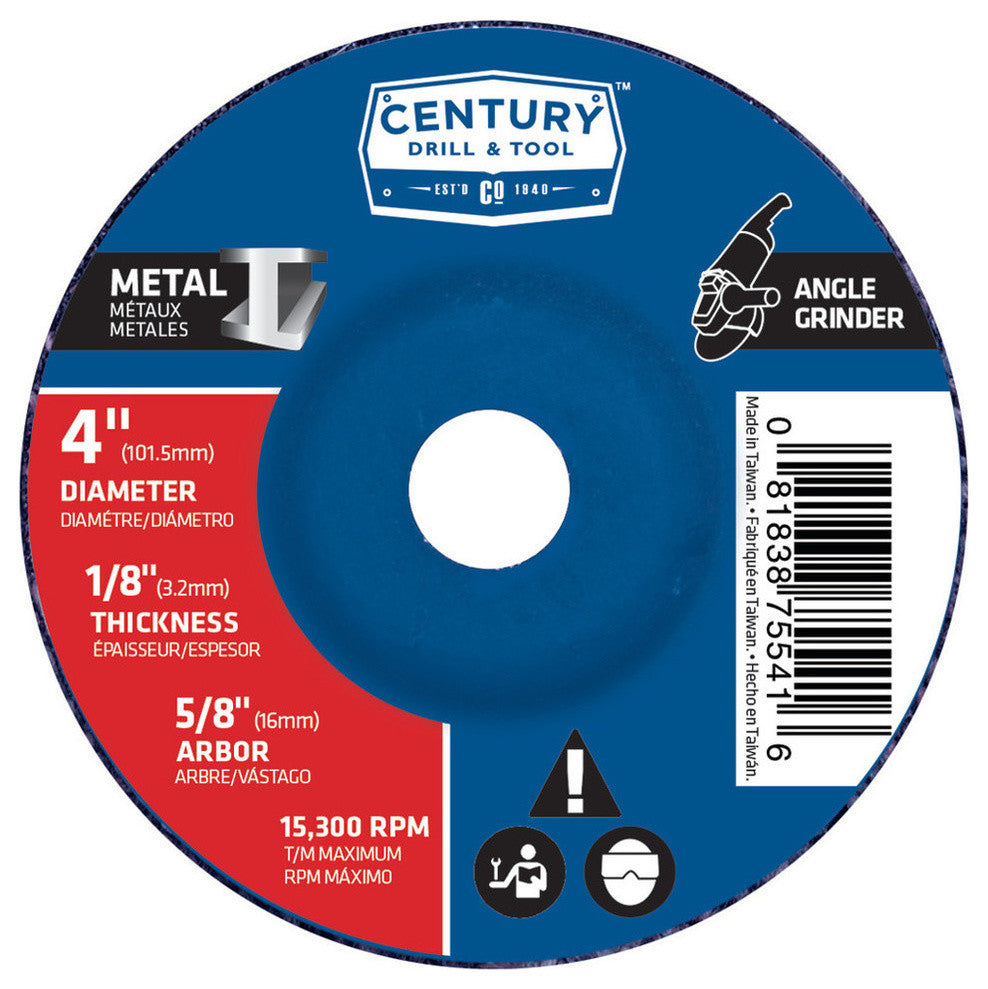Type 27 Abrasive Grinding Wheel, 4"x1/8"
