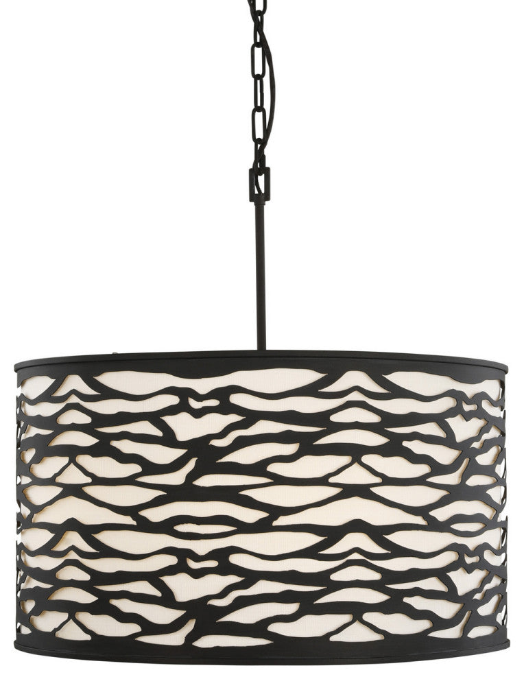Varaluz-348P05CB-Five Light Pendant Carbon Black