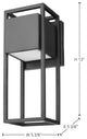 Supreme 18W LED Medium Wall Lantern, Matte Black Finish