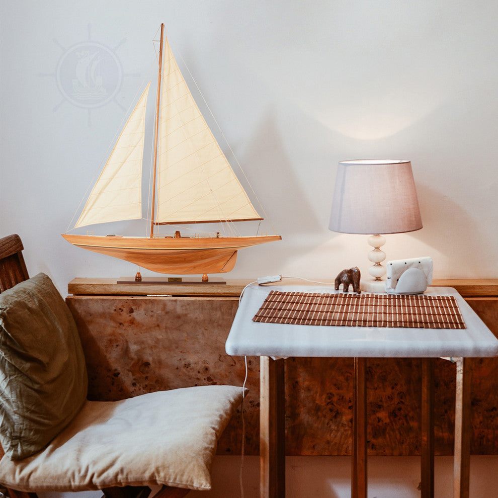 Columbia Yacht L Wooden model sailing boat