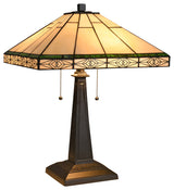 Chloe Lighting Theros Tiffany-Style 2-Light Table Lamp 16" Shade