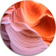 Color Layers In Antelope Canyon, Landscape Photo Round Wall Art, 38"
