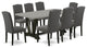 V697En120-9, 9-Piece Set, 8 Chairs and Table Hardwood