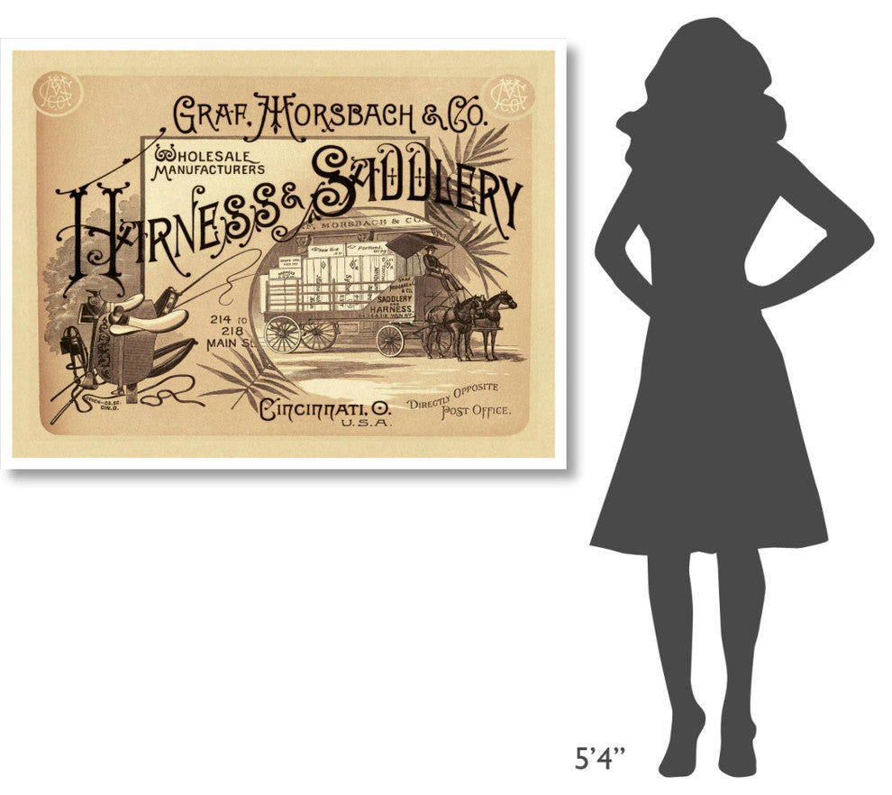 "Graf, Morsbach and Co. Harness and Saddlery Catalog Cover" Paper Art, 50"x38"