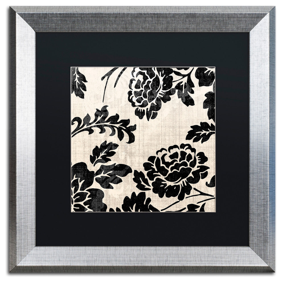 Color Bakery 'Stylesque III' Art, Silver Frame, Black Matte, 16"x16"