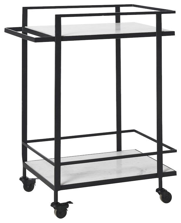 Colton Bar Cart In Black Color