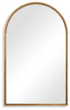 39" Transitional Gold Arched Mirror