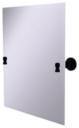 Washington Square Frameless Rectangular Beveled Tilt Mirror, Matte Black
