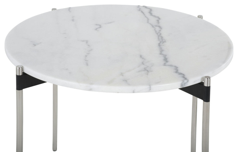 Pixie White Stone Side Table, HGNA488