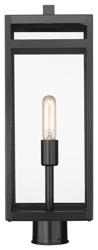 Z-LITE 596PHBR-BK 1 Light Outdoor Post Mount Fixture, Black