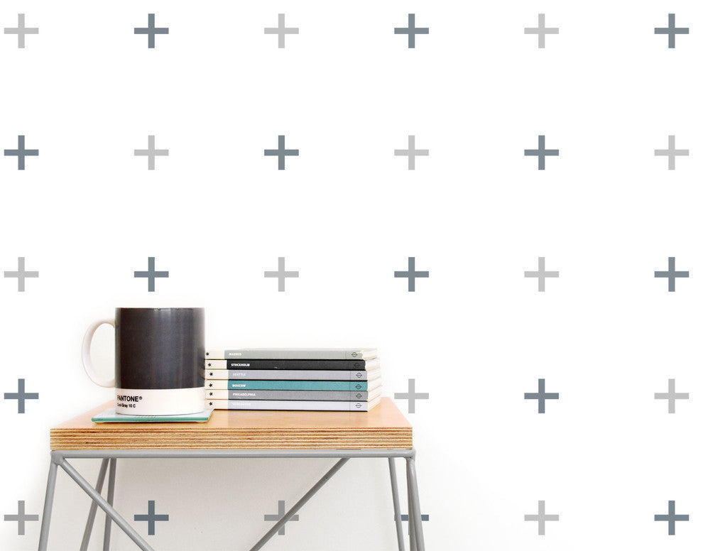 Cross Wall Decals, Gray