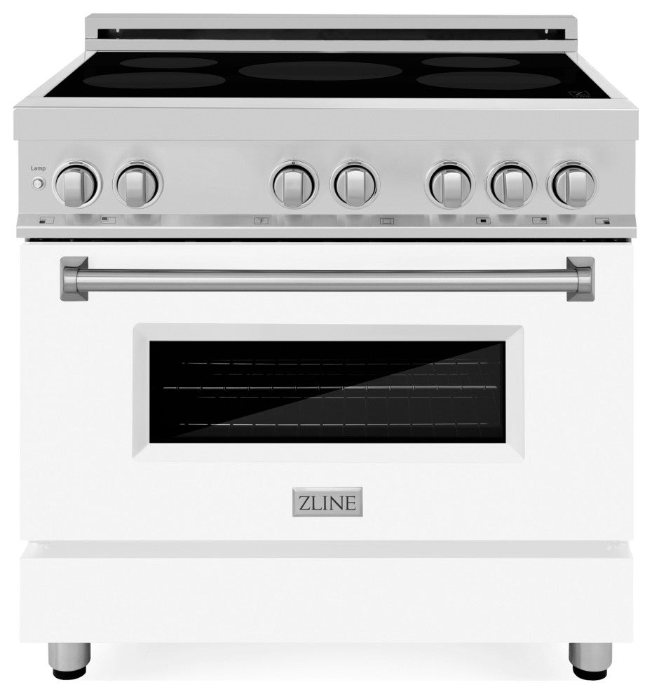 ZLINE 36" Induction Range, Stainless Steel With a Red Matte Door, RAIND-WM-36