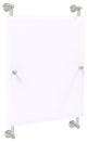 Carolina Crystal Frameless Rail Mounted Mirror, Satin Nickel