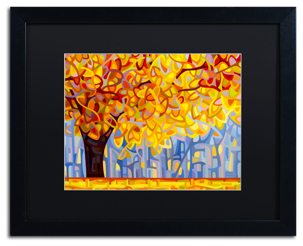 'October Gold' Matted Framed Canvas Art by Mandy Budan
