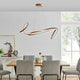 Moscow Dimmable Integrated LED Chandelier, Wood, Without Smart Dimmer