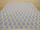 Hand-Tufted Wool Blue Transitional Geometric Chain-Link Rug, 5' X 8'