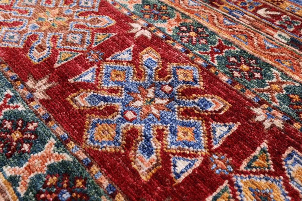 2' 9" X 9' 9" Runner Super Kazak Khorjin Hand Knotted Rug Q10169
