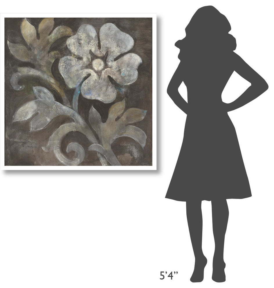 "Fresco Floral I" Digital Paper Print by Albena Hristova, 38"x38"