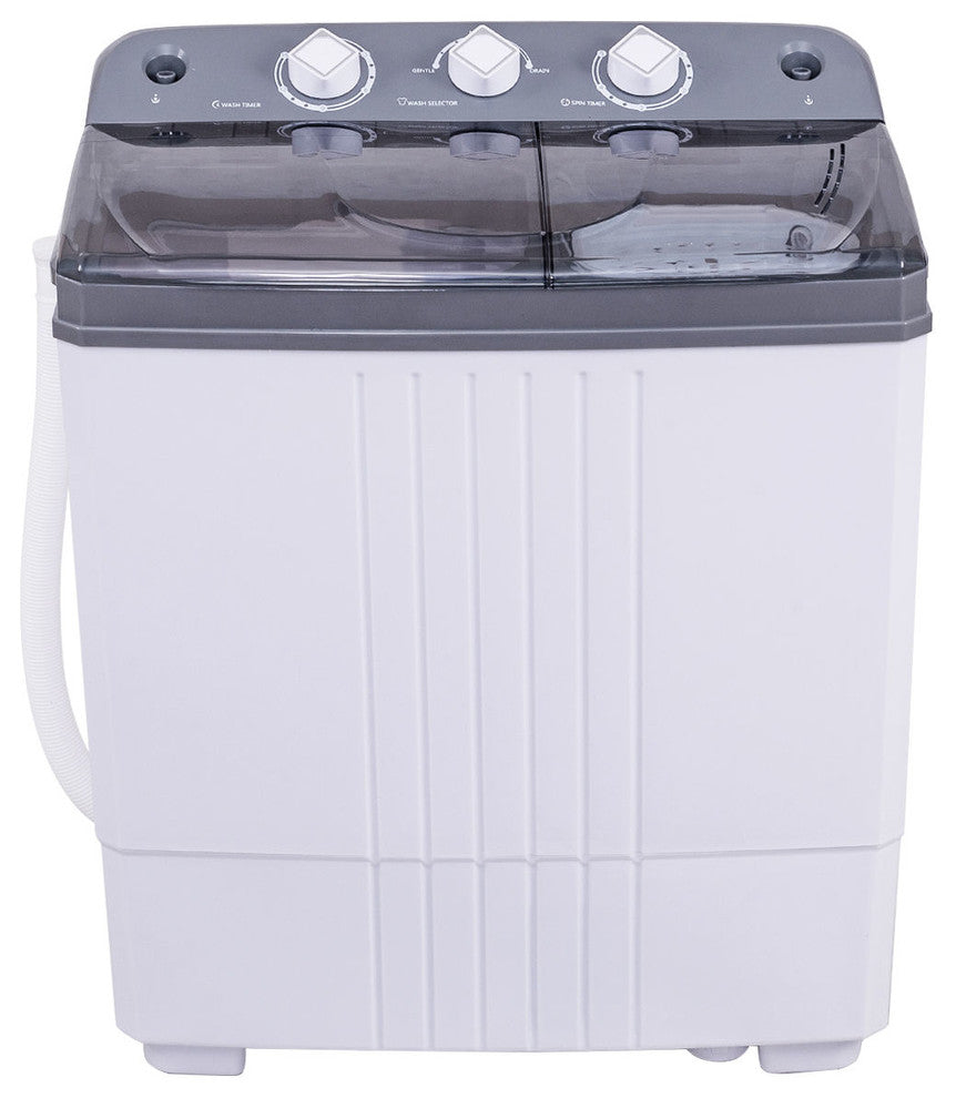Costway Portable Mini Compact Twin Tub 16Lbs Total Washing Machine Washer