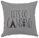 Image Pillow 16x16 Go Camping Linen Gray