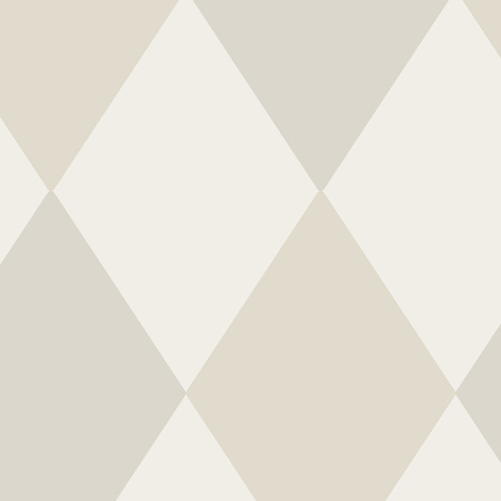Diamond Peel and Stick Vinyl Wallpaper, Beige, 24"w X 60"h