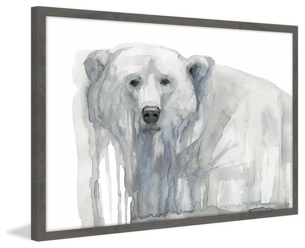 "Polar Bear" Framed Painting Print, 36"x24"