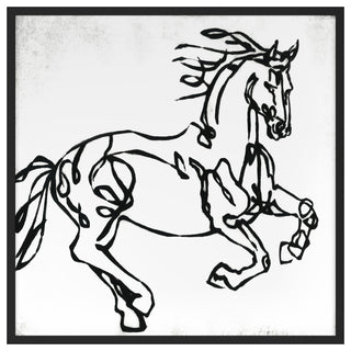 Line Equine 1 Fine Art Print, Black, 20"x20"
