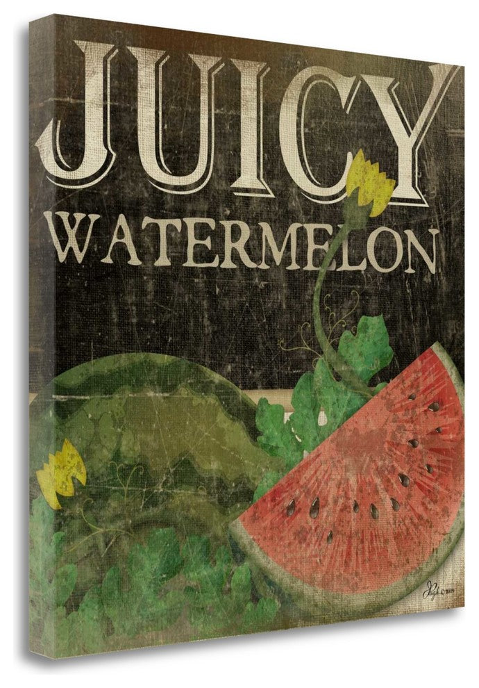 "Juicy Watermelon" By Jennifer Pugh, Giclee Print on Gallery Wrap Canvas