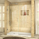 DreamLine Unidoor Plus 56" to 56.5"x72" Hinged Shower Door, Brushed Nickel