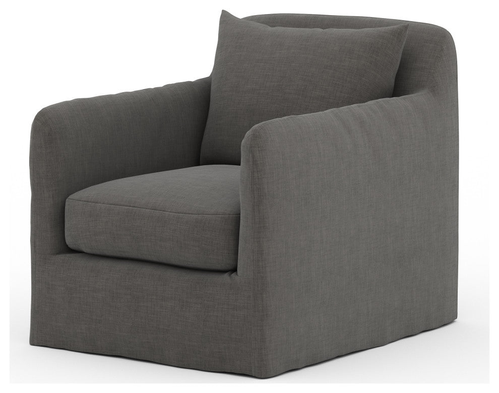 Dade Outdoor Swivel Chair-Charcoal
