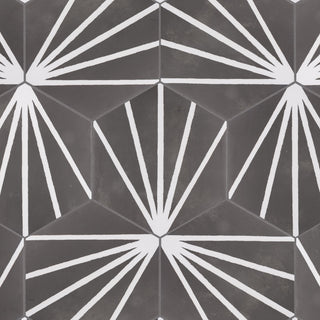 Horizon Dusk Hex Nero Porcelain Floor and Wall Tile