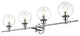 4 Light Chrome And Clear Bath Sconce