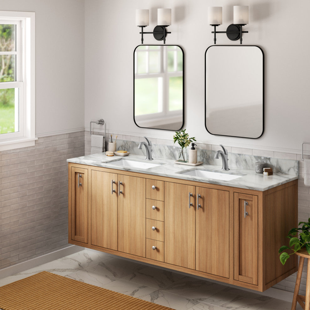 KRAUS Elavo 23 in. Rectangular Porcelain Ceramic Undermount Bathroom Sink