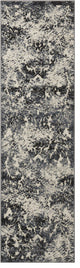 Michael Amini Gleam MA603 Runner Rug, Ivory/Slate, 2'2" x 7'6"