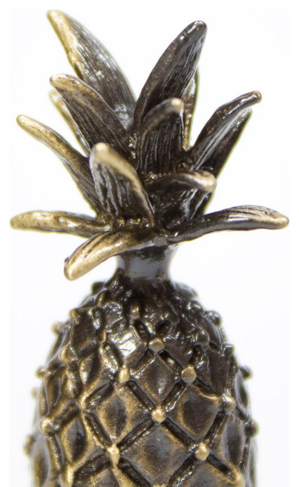 Tall Pineapple Ceiling Fan Pull, 2.5"h with 12" Antiqued Brass Chain