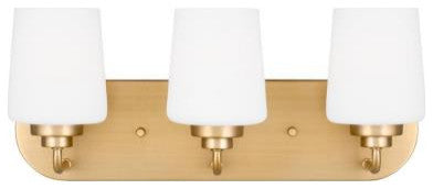 Sea Gull Windom 3-Light Bath Vanity Satin Brass