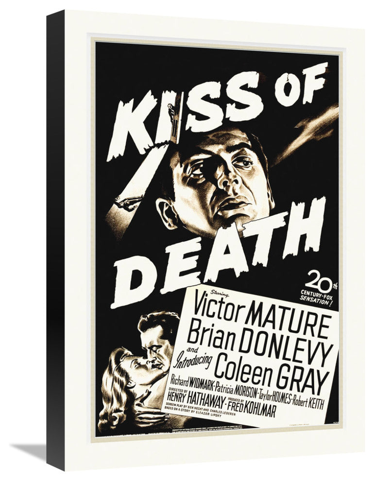 "Kiss Of Death" Stretched Canvas Giclee by Hollywood Photo Archive, 15x22"