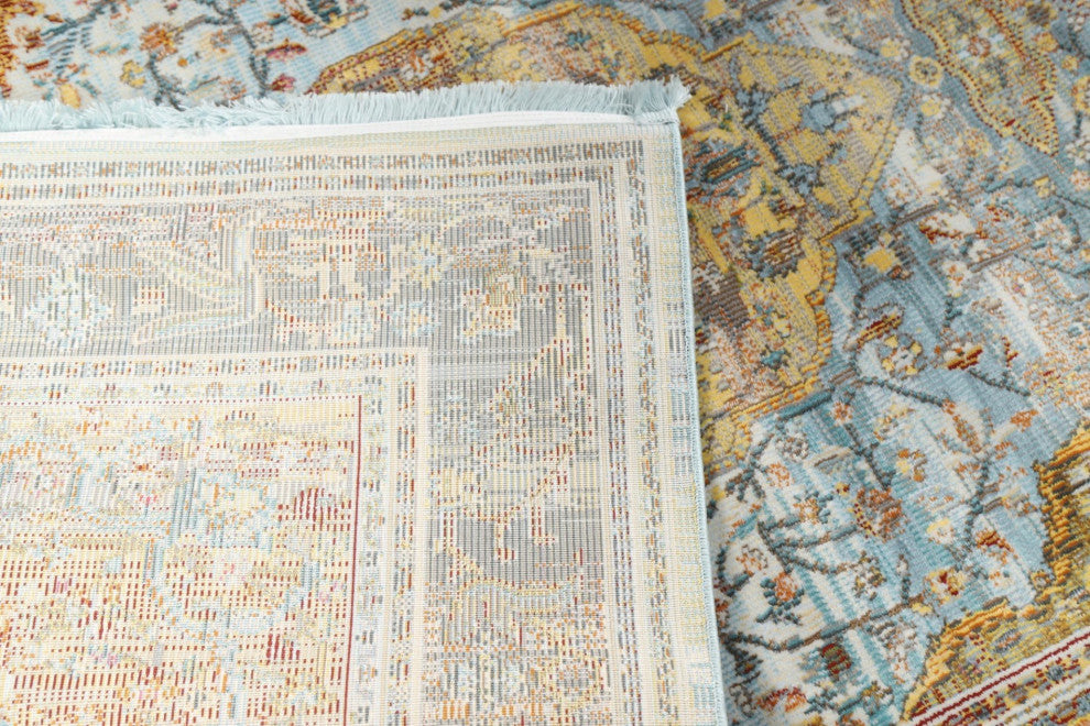 Floral Vintage Style Distressed Heat-Set Oriental Turkish Area Rug 8x10
