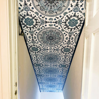 Sundial Wallcovering, Blue, Roll, Traditional