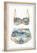 "Florida Retro Bikini" Framed Painting Print, 24x36
