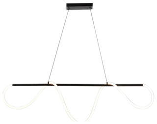 Bowman 1-Light LED Matte Black Linear Island Pendant